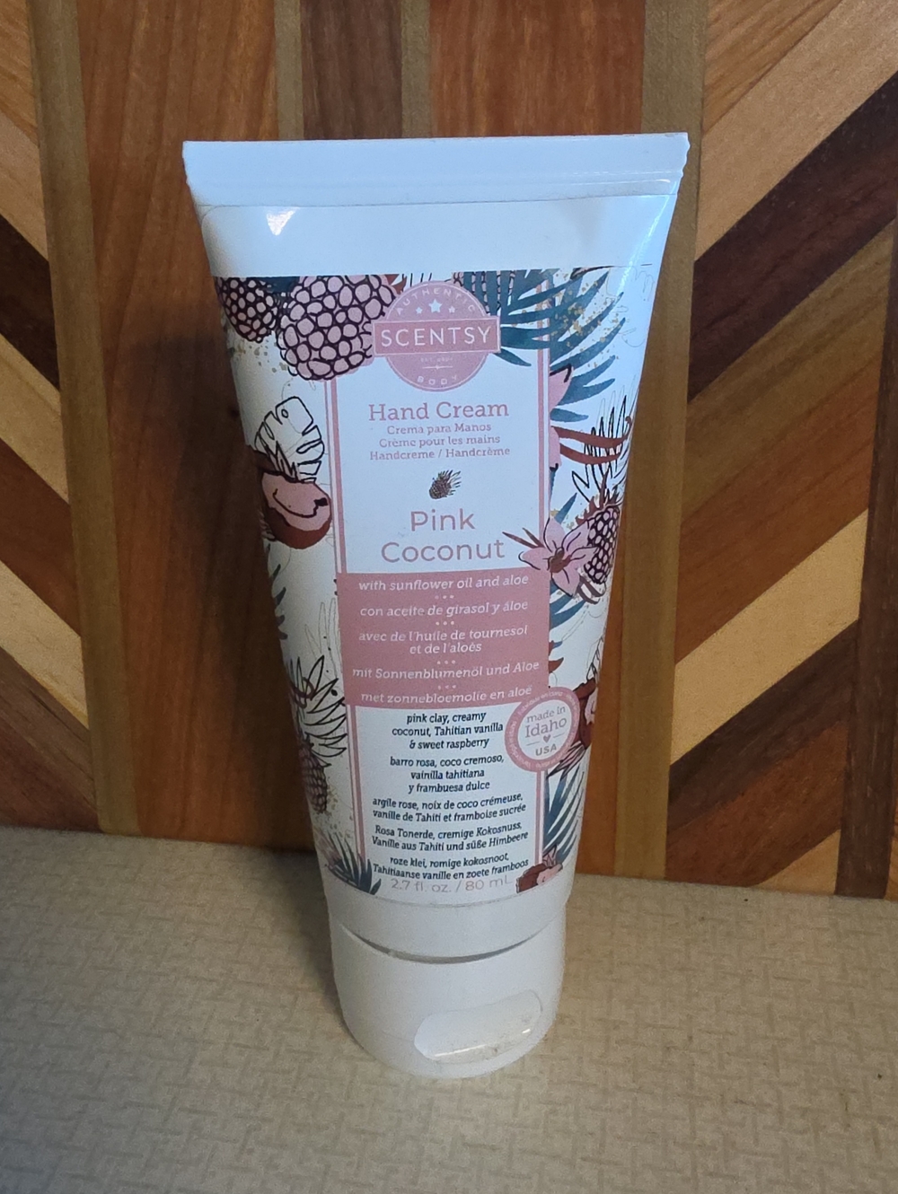 Scentsy Pink Coconut Hand Cream - White & Pink Tube